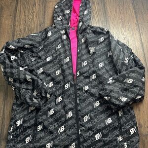 New Balance Black and Pink Bomber Jacket